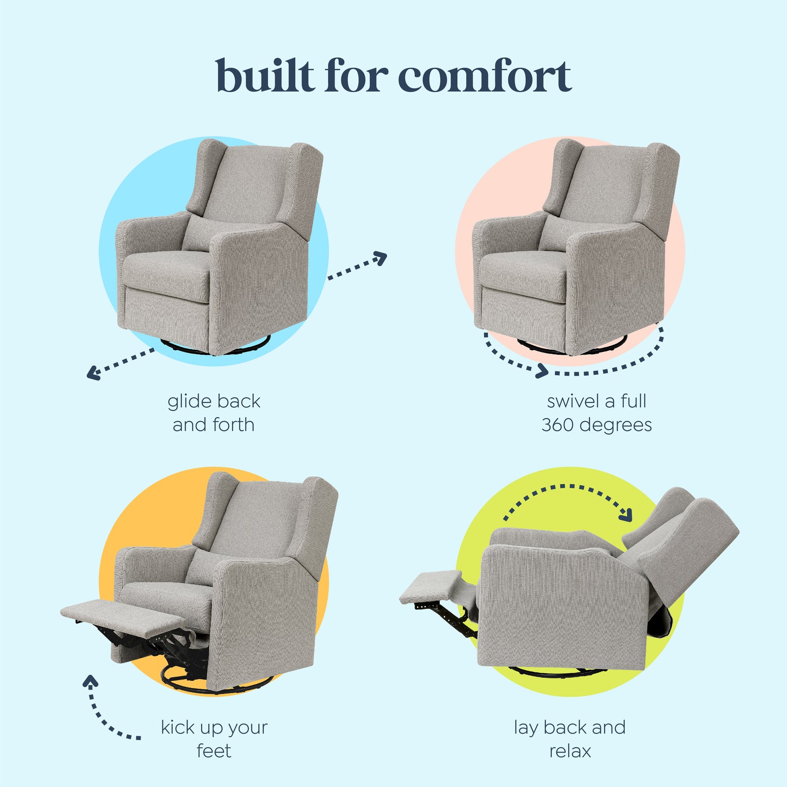 Arlo Recliner + Swivel Glider