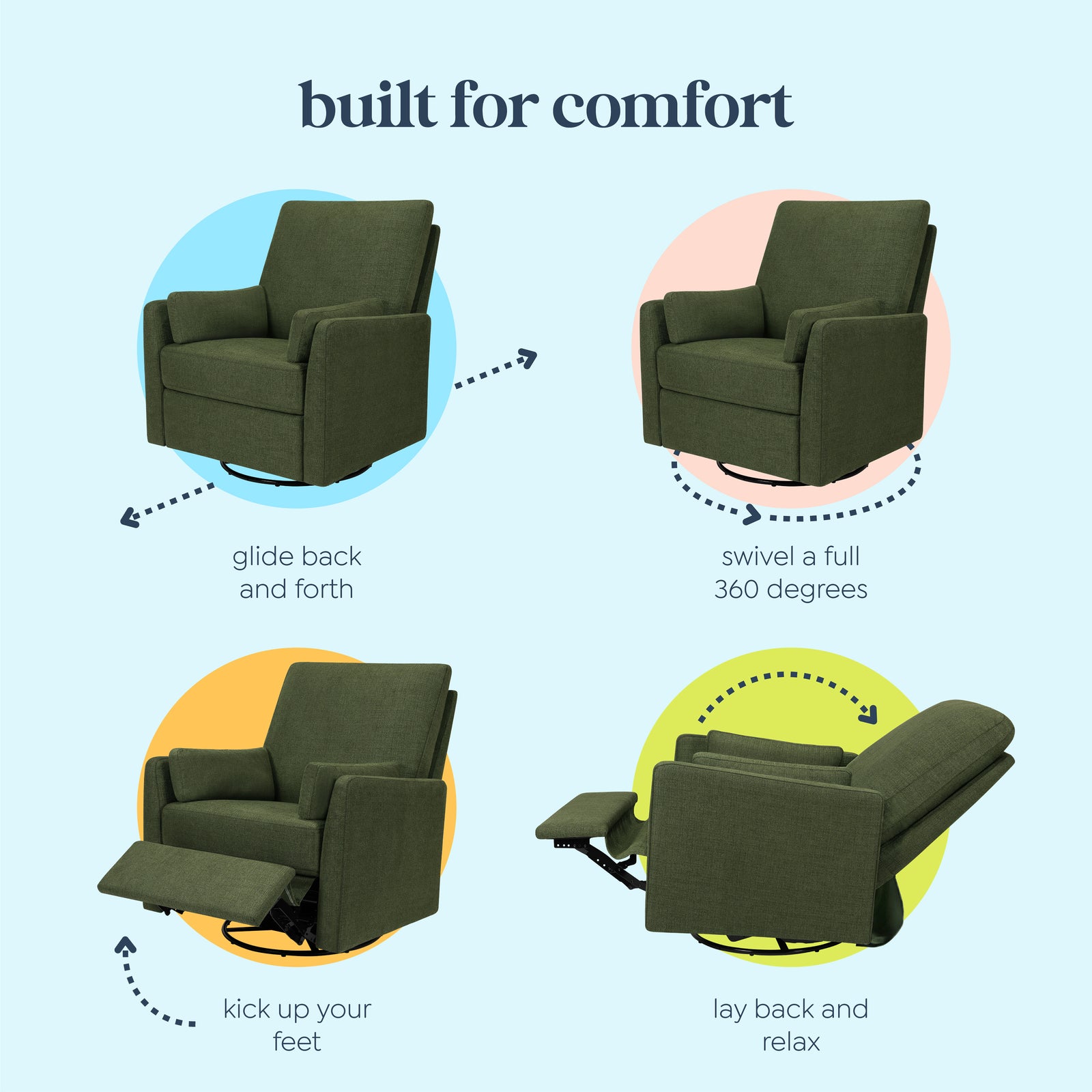 Ethan Swivel Recliner + Swivel Glider