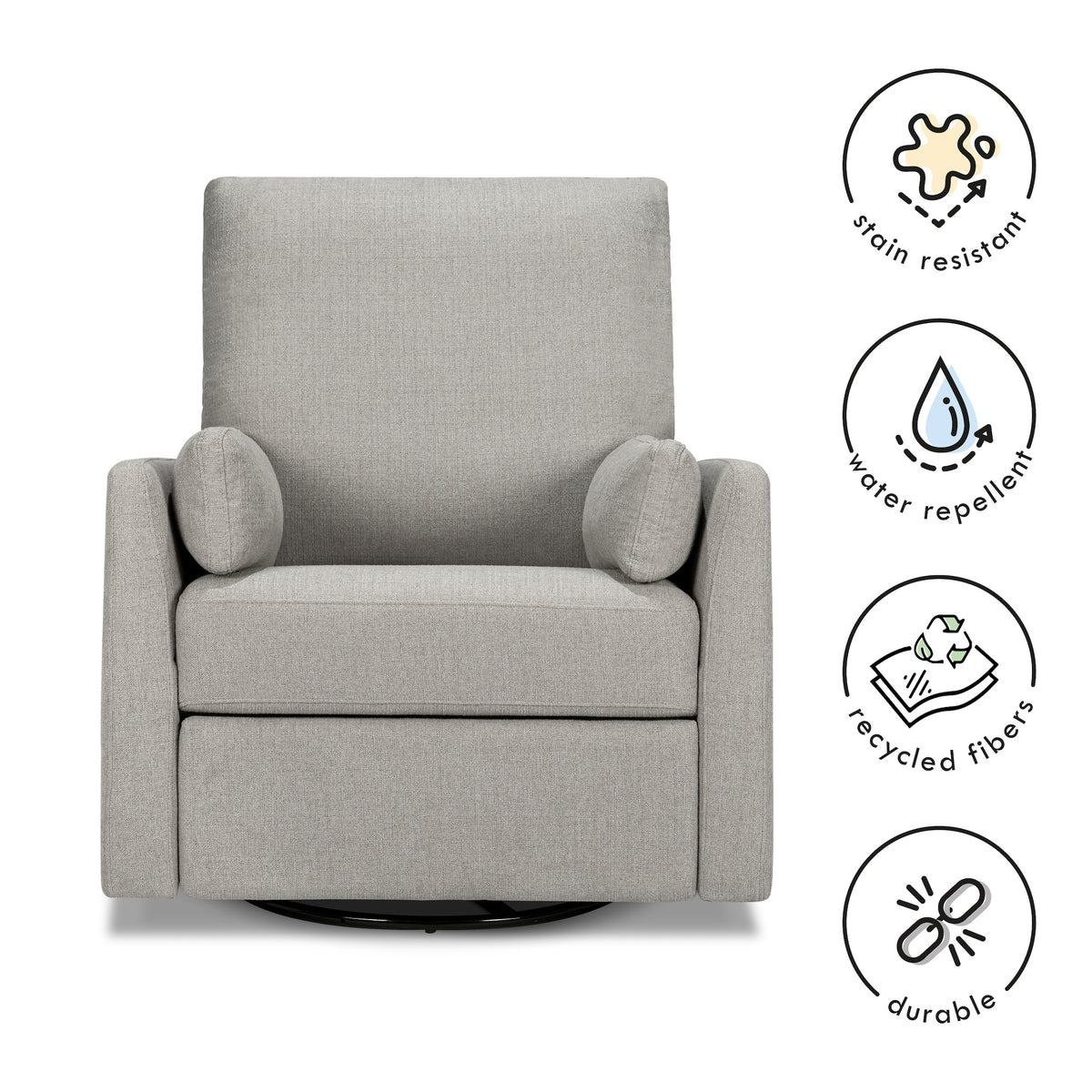 Ethan Recliner and Swivel Glider in Water Repellent & Stain Resistant Fabric