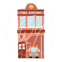 Fire Station Wall Decal