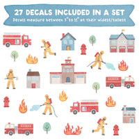 Fireman Fabric Wall Decal Set
