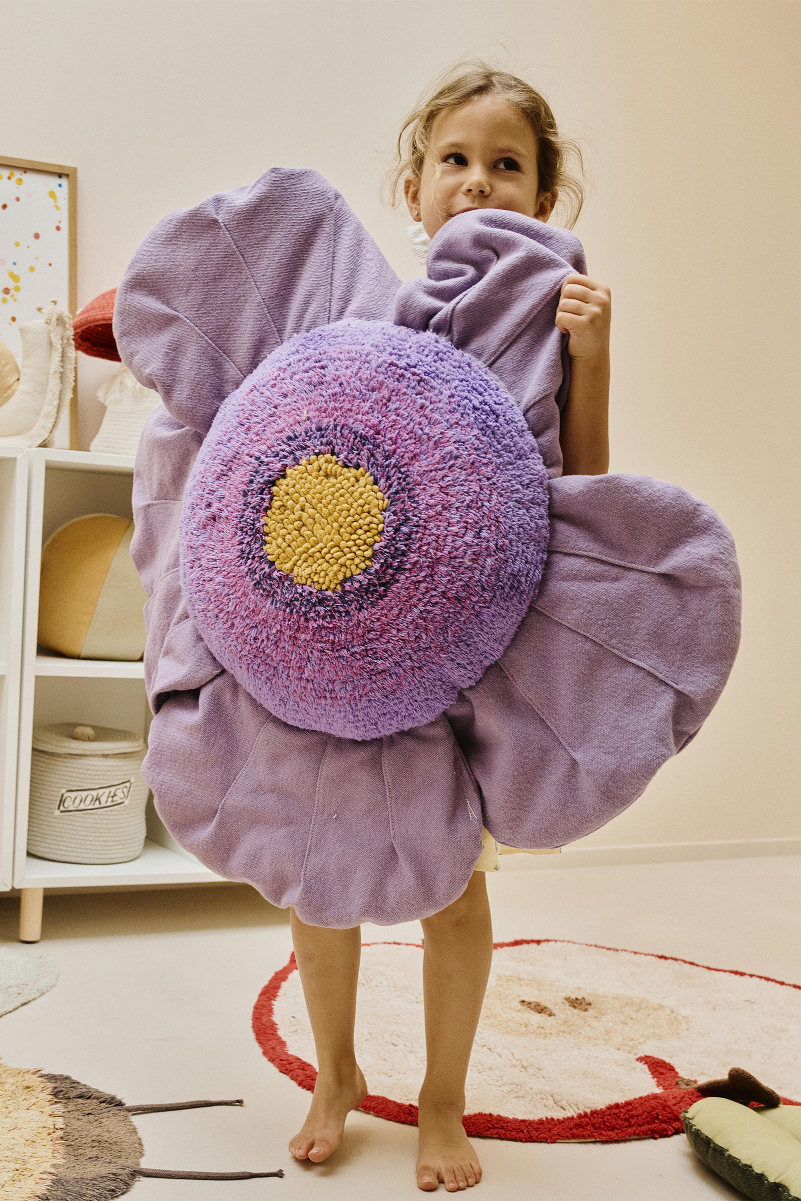 Purple Poppy Floor Cushion
