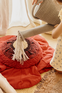 Red Poppy Floor Cushion