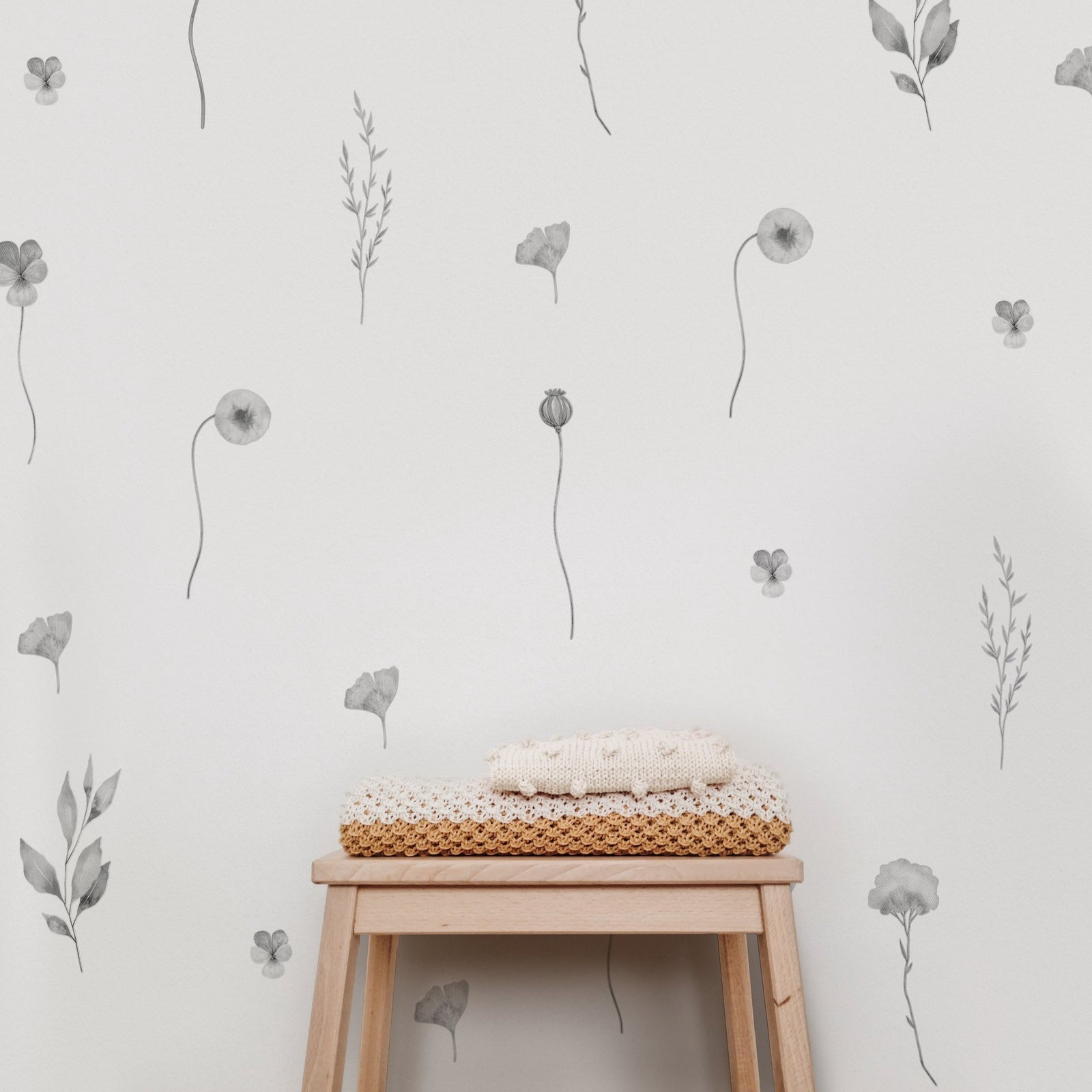 Gray Garden Wall Decals