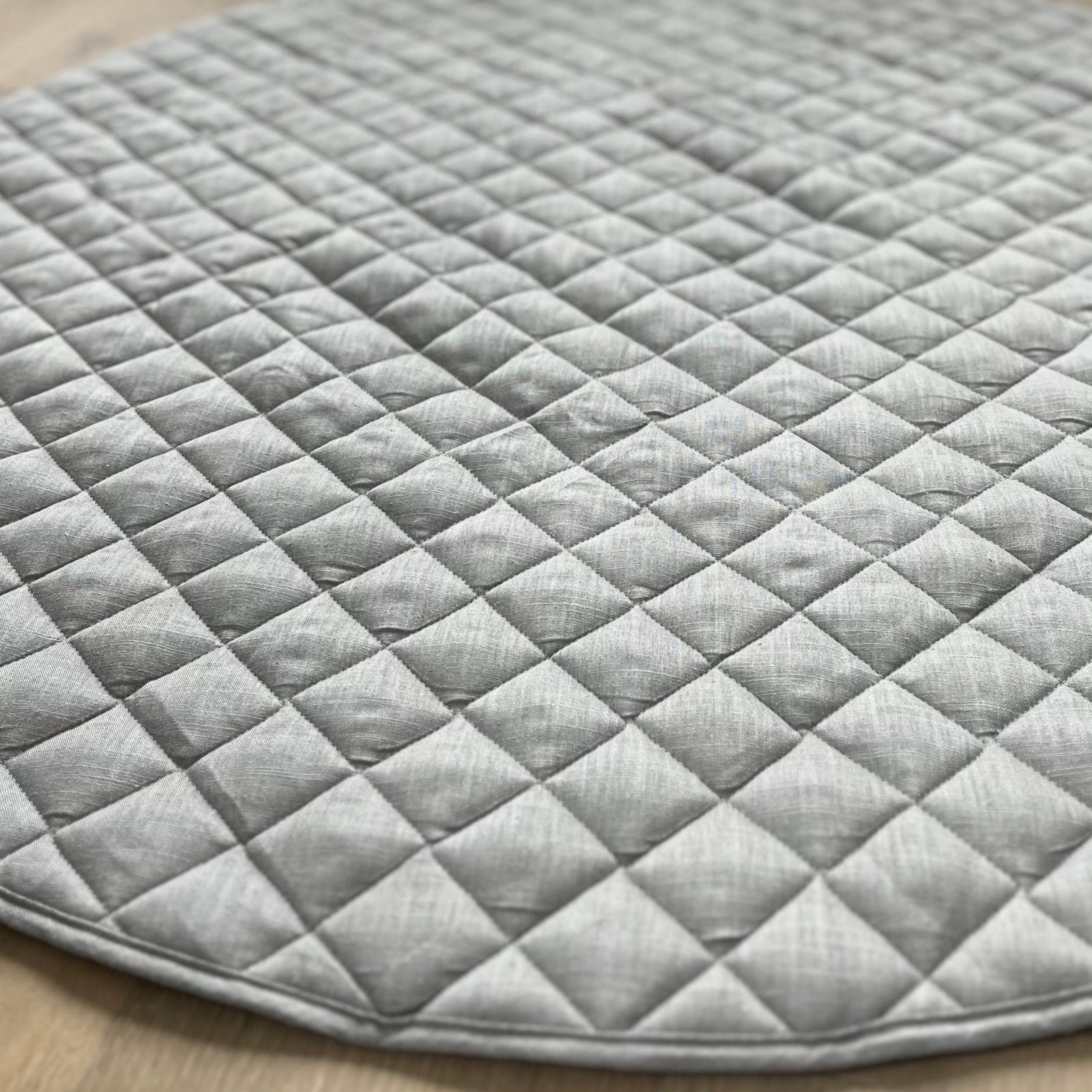 Round Linen Baby Play Mat