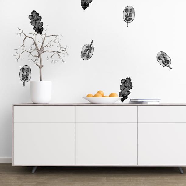 Black Leaf Wall Decals