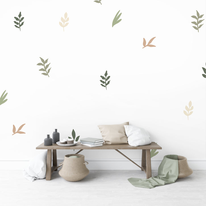 Green Leaves Wall Decal Set