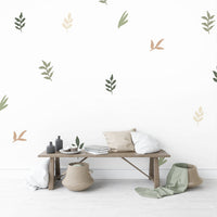 Green Leaves Wall Decal Set