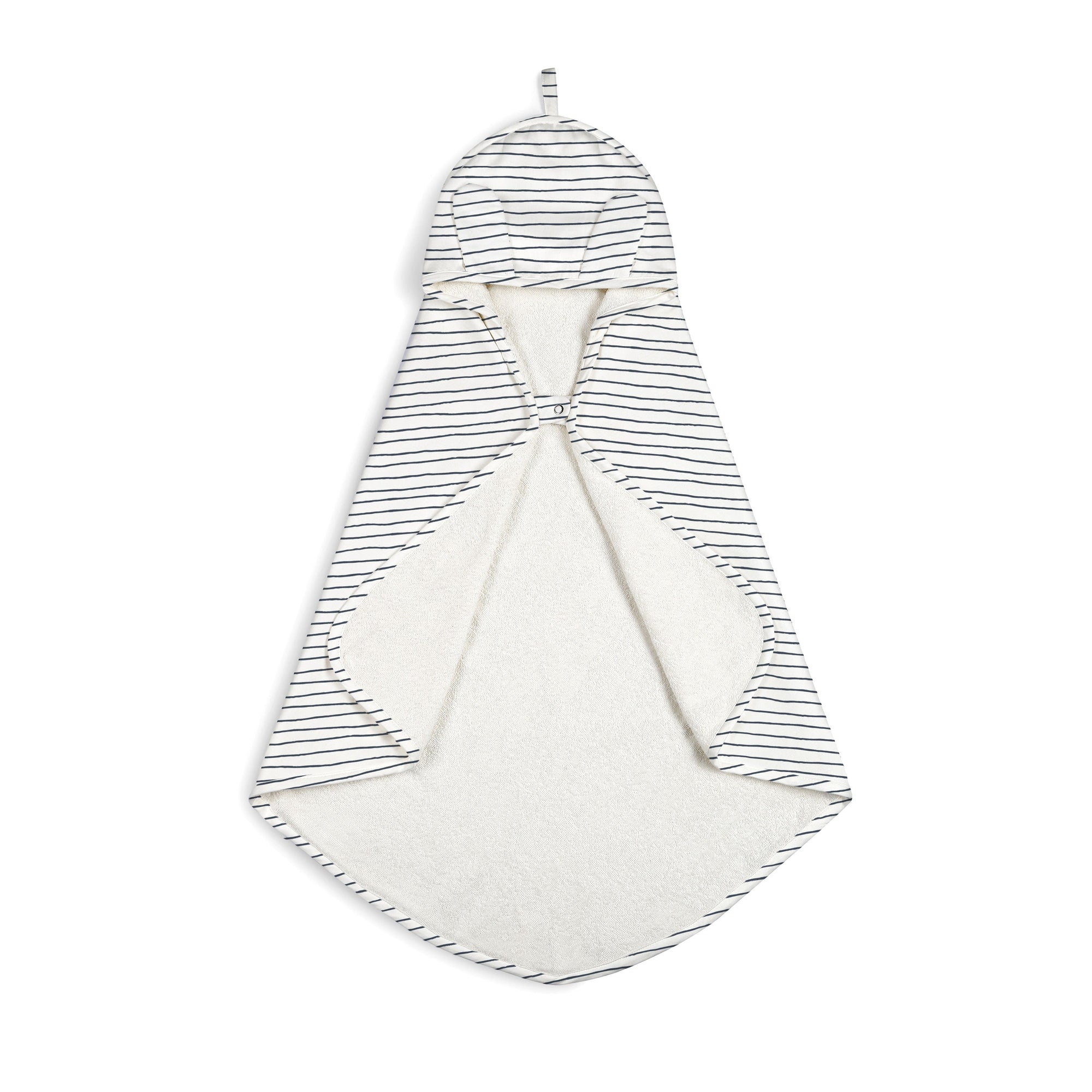 Navy Stripes Organic Baby Towel
