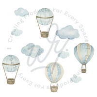 Hot Air Balloon + Cloud Wall Decals