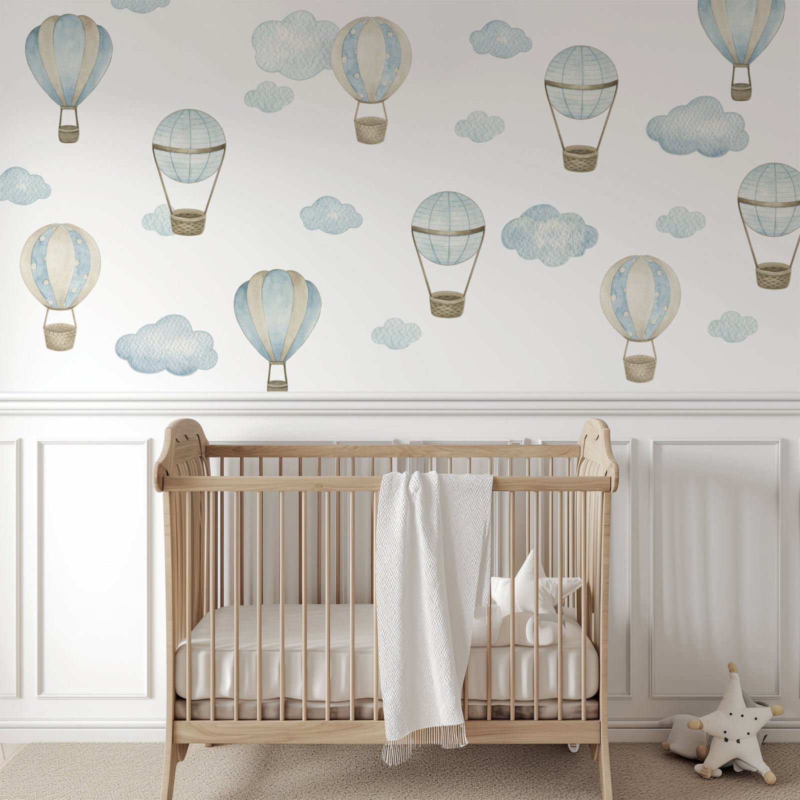 Hot Air Balloon + Cloud Wall Decals