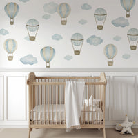 Hot Air Balloon + Cloud Wall Decals