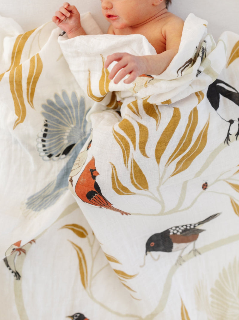 For the Birds Swaddle Blanket