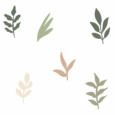 Green Leaves Wall Decal Set