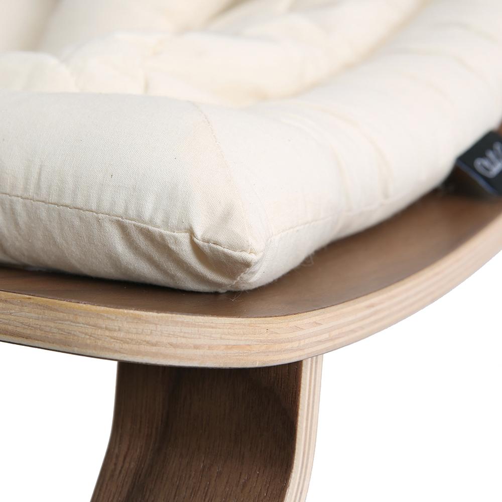 Charlie Crane LEVO Baby Rocker - Walnut with Organic White - Project Nursery
