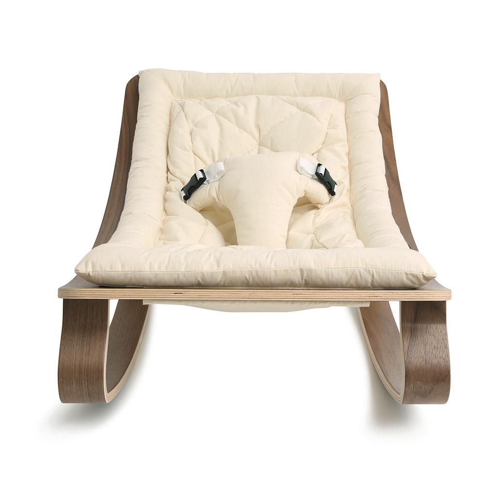 Charlie Crane LEVO Baby Rocker - Walnut with Organic White - Project Nursery