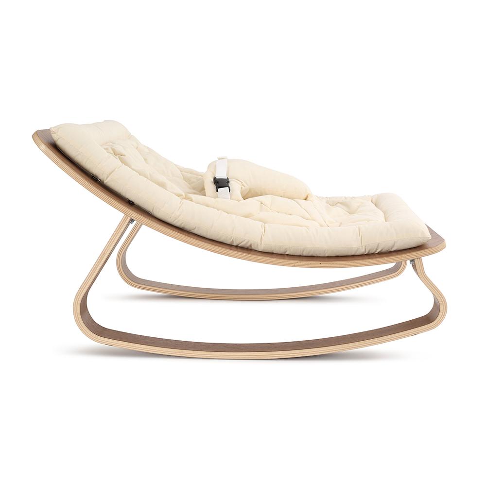 Charlie Crane LEVO Baby Rocker - Walnut with Organic White - Project Nursery