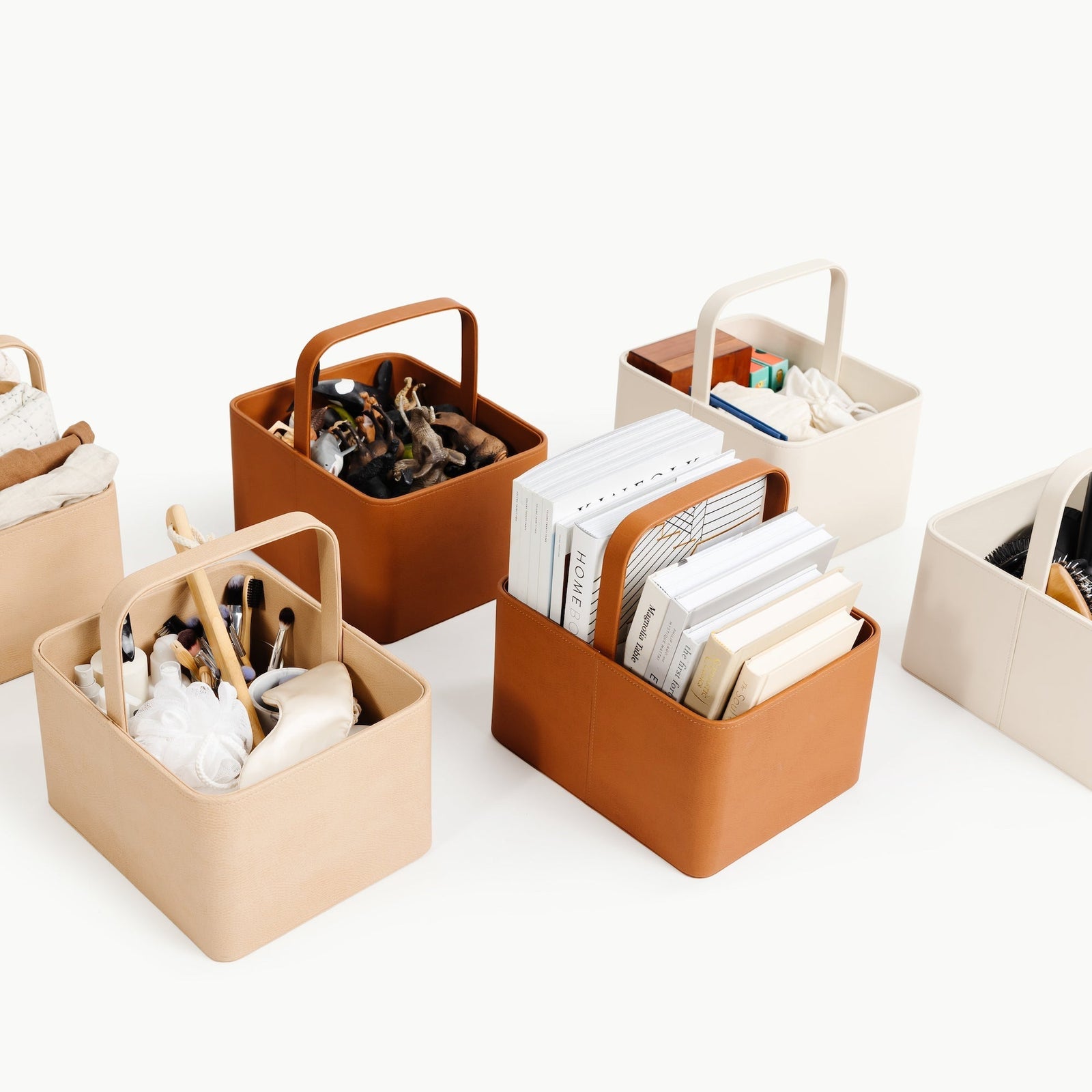 Large Vegan Leather Storage Caddy