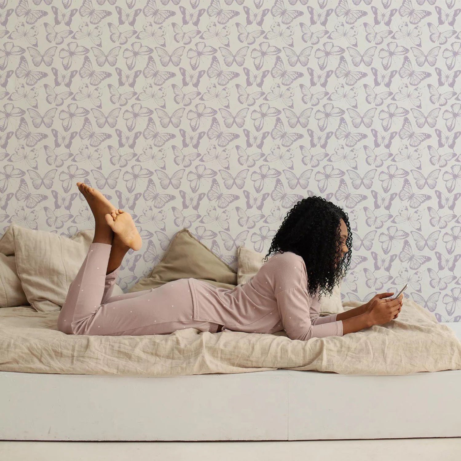Purple Lavender Butterfly Wallpaper