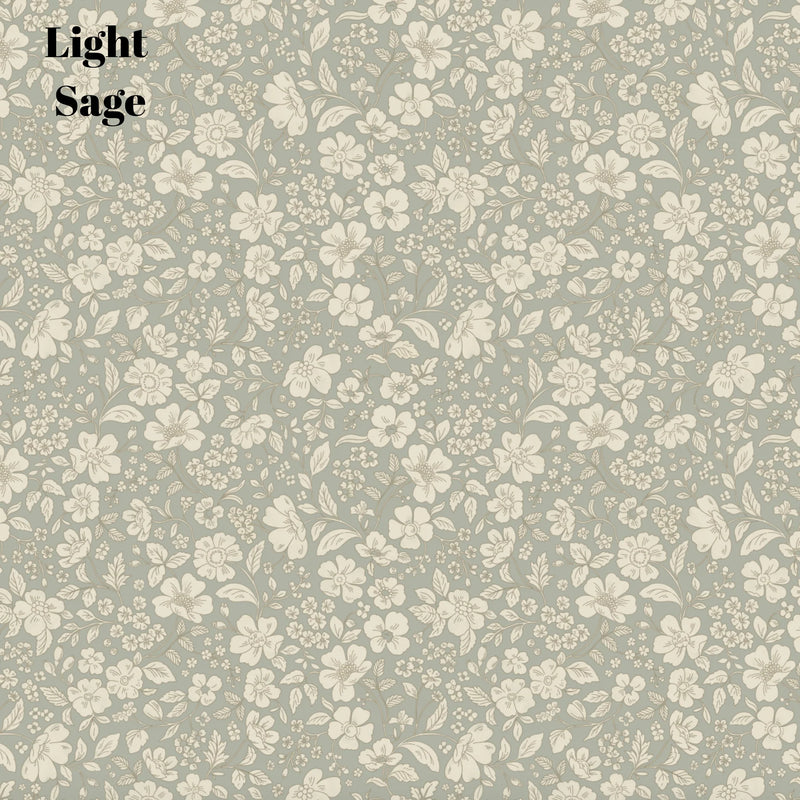 Light Sage Floral Wallpaper