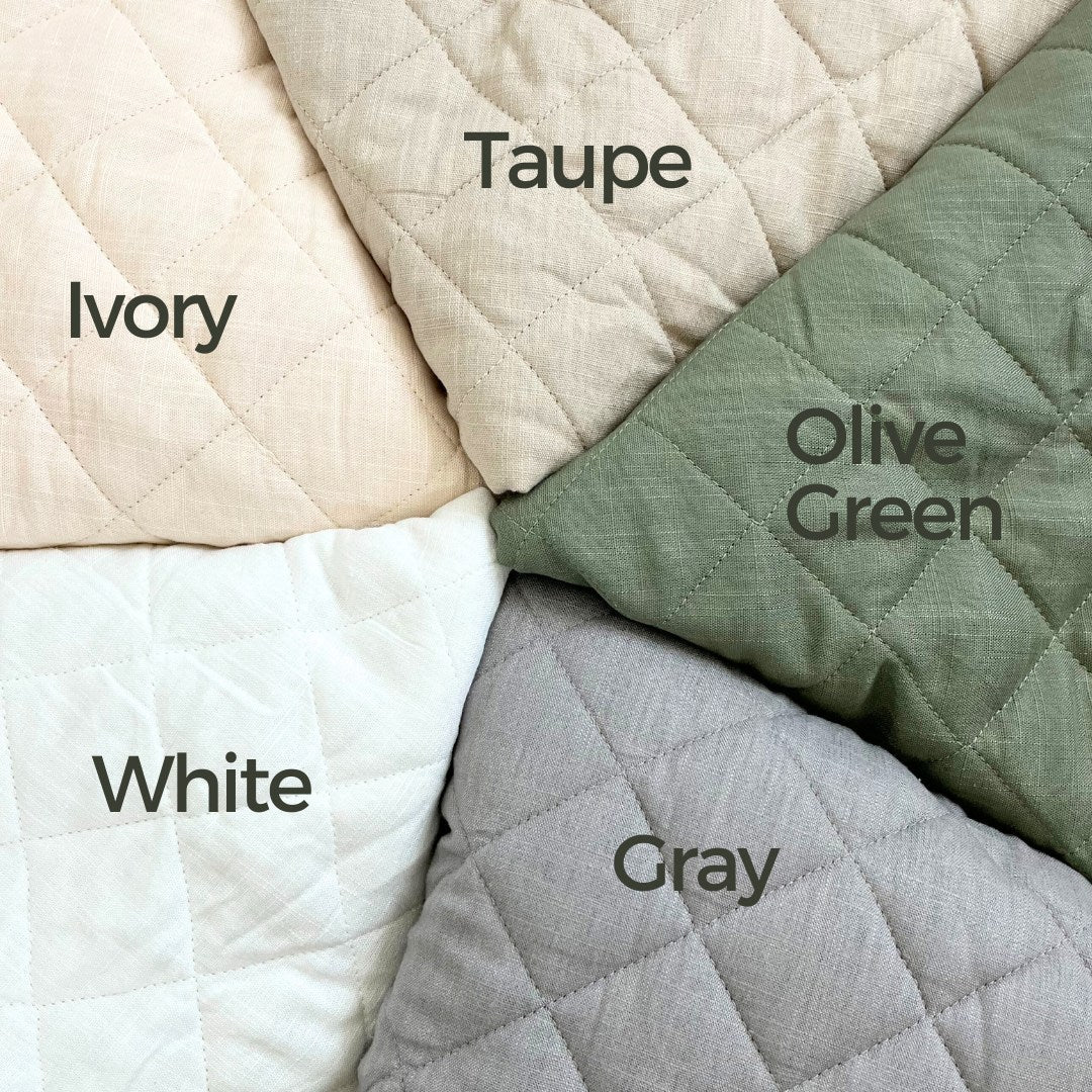 Round Linen Baby Play Mat