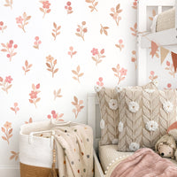 Pretty Petal Fabric Wall Decals - Blush + Beige