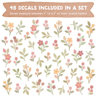Pretty Petal Fabric Wall Decals - Golden Hour