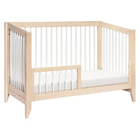 Sprout 4-in-1 Convertible Crib with Toddler Bed Conversion Kit - Washed Natural/White