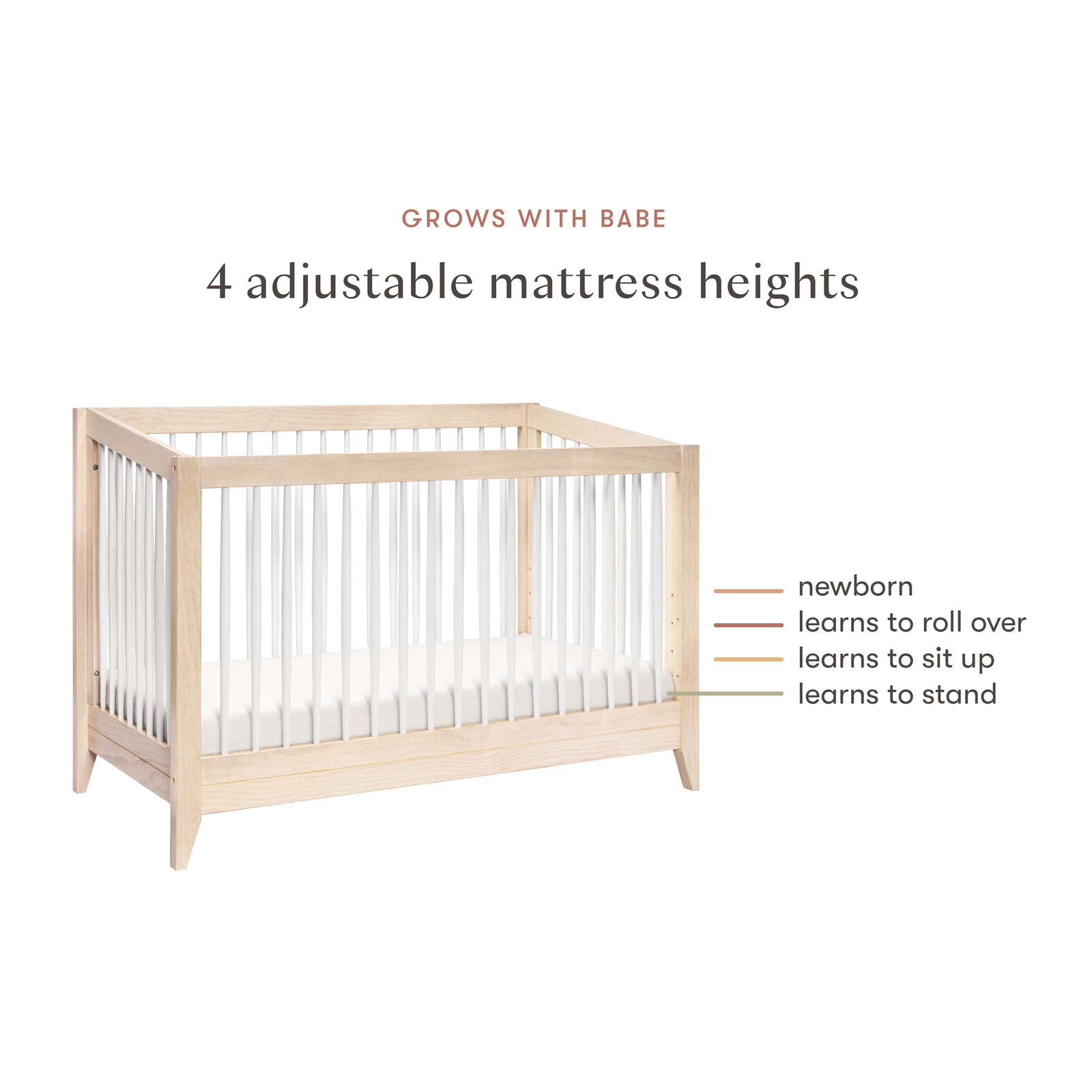 Sprout 4-in-1 Convertible Crib with Toddler Bed Conversion Kit