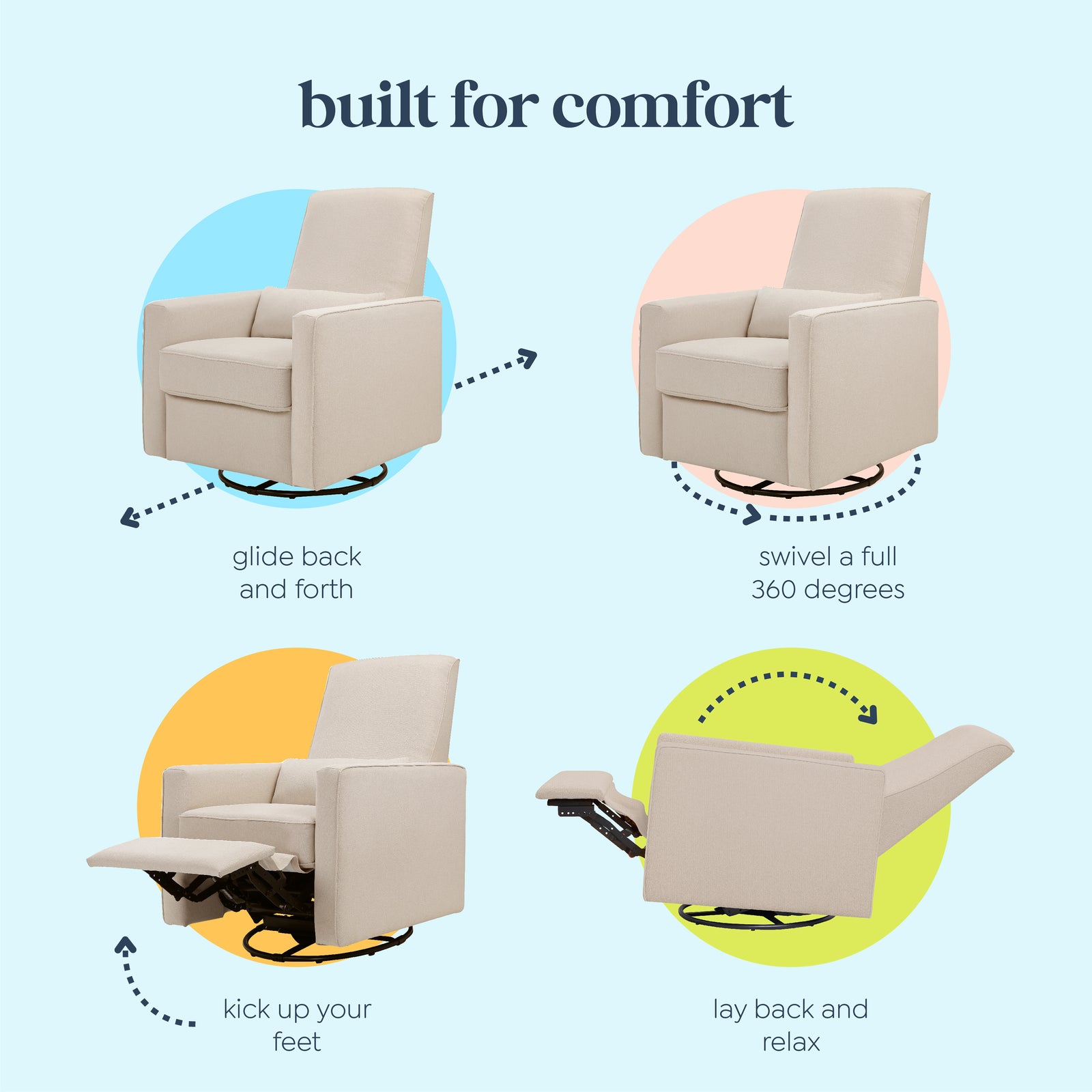 Piper Recliner + Swivel Glider