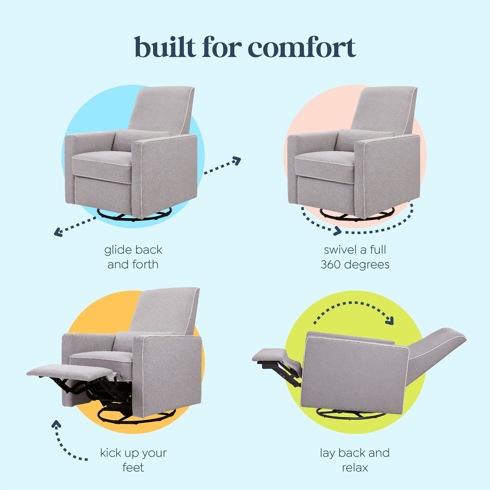 Piper Recliner + Swivel Glider