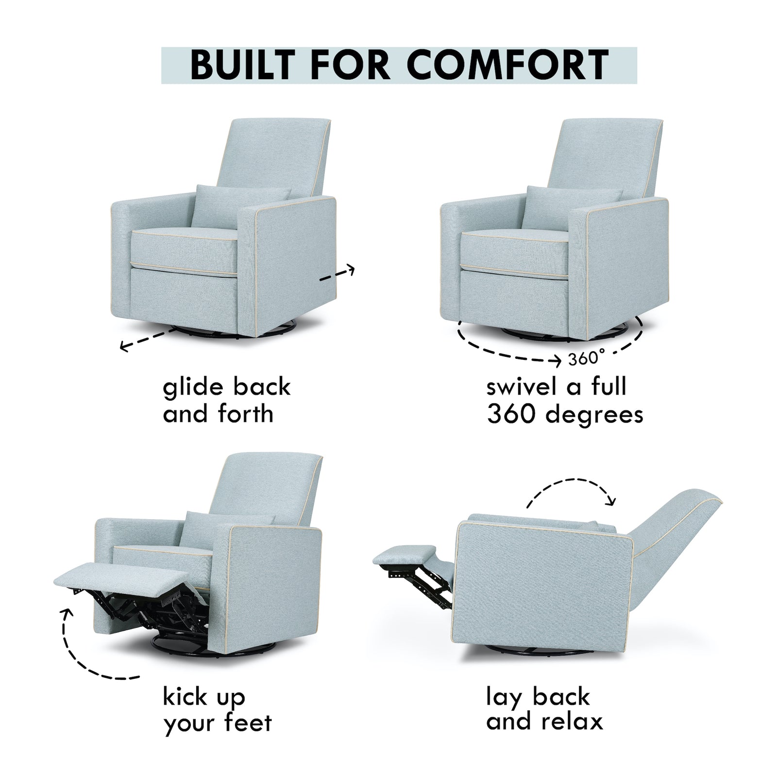 Piper Recliner + Swivel Glider