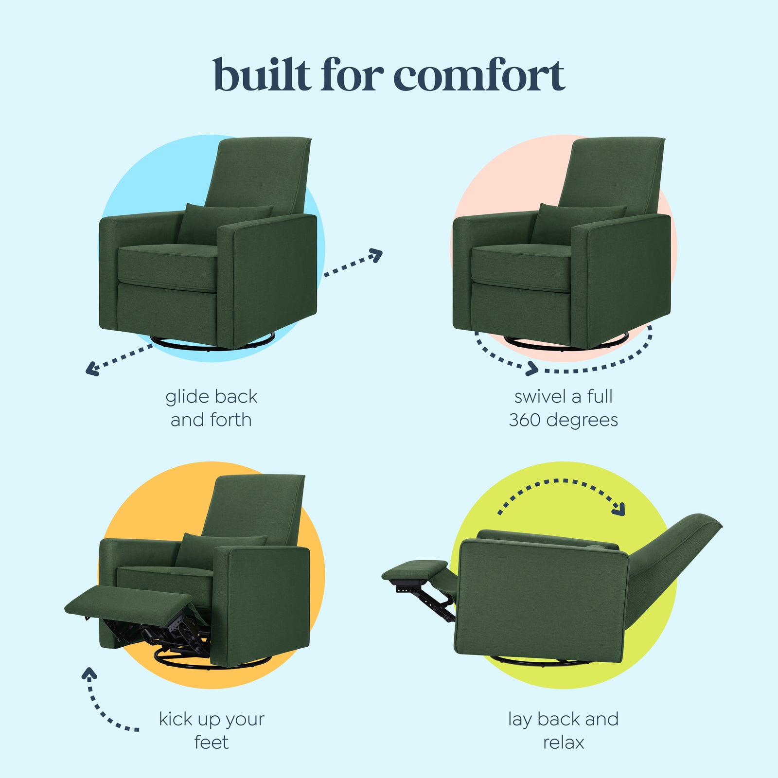Piper Recliner + Swivel Glider
