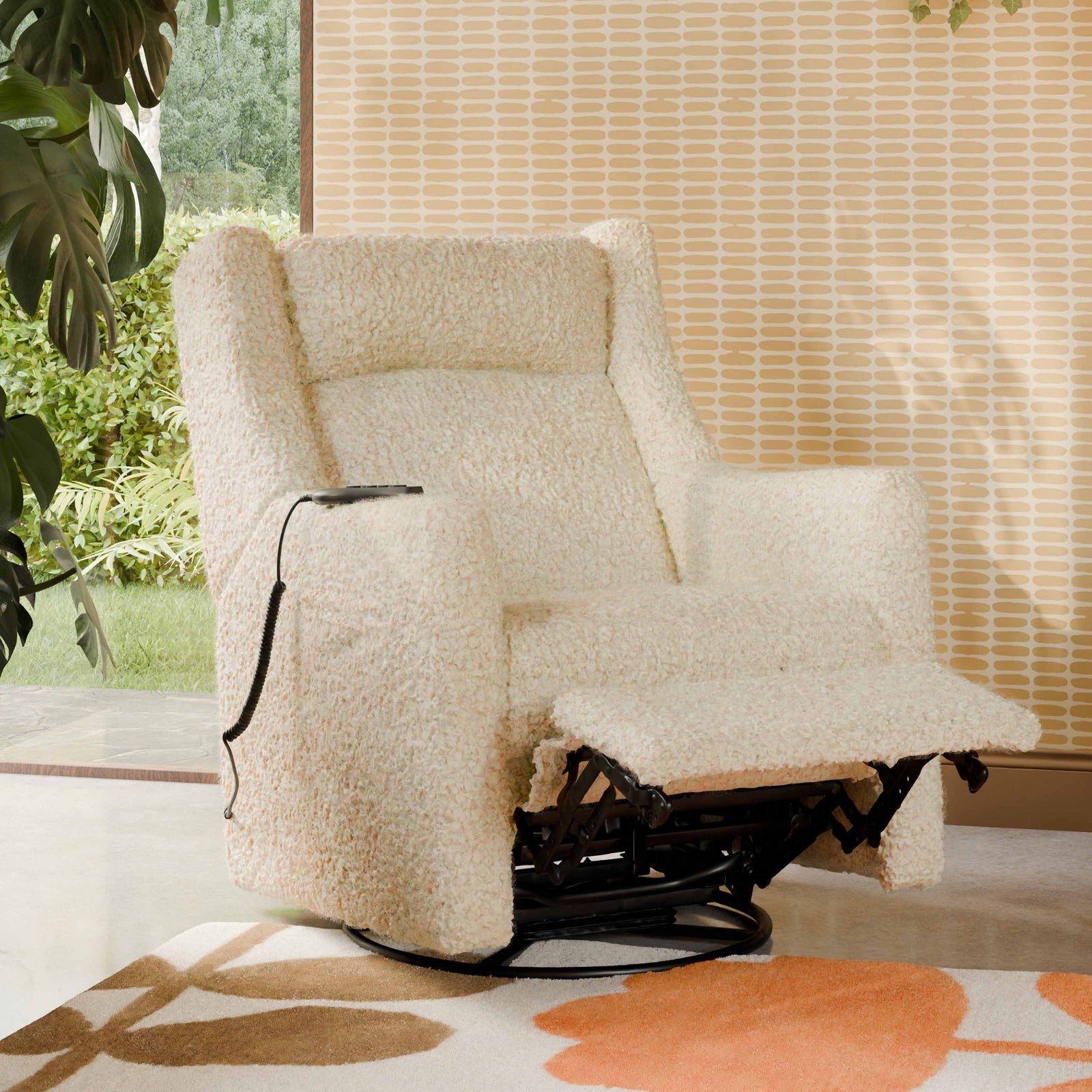 Kiwi Deluxe Power Recliner + Swivel Glider with Heat + Massage
