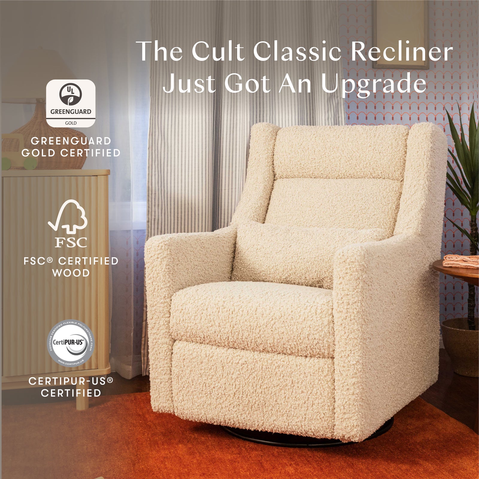 Kiwi Plus Power Recliner + Swivel Glider | Teddy Loop