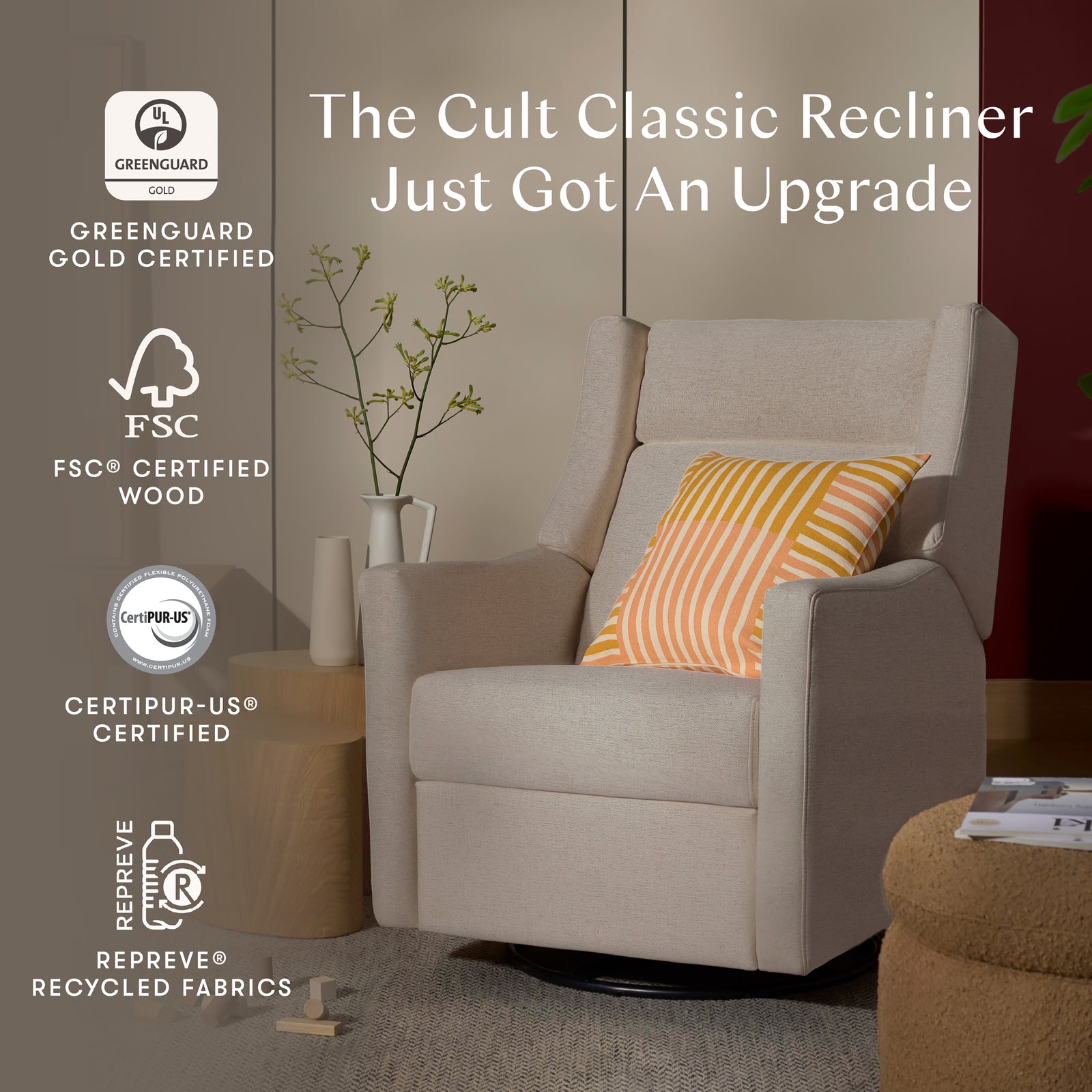 Kiwi Plus Power Recliner + Swivel Glider - Performance Eco-Weave
