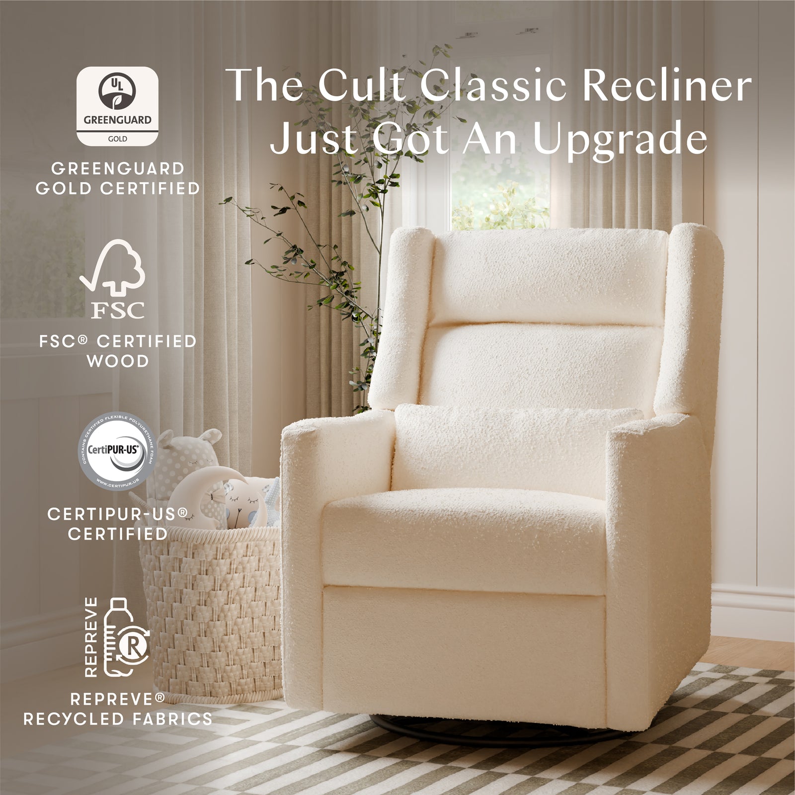Kiwi Plus Power Recliner + Swivel Glider | Boucle