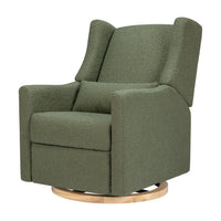 Kiwi Electronic Recliner + Swivel Glider | Olive Boucle w/ Light Wood Base