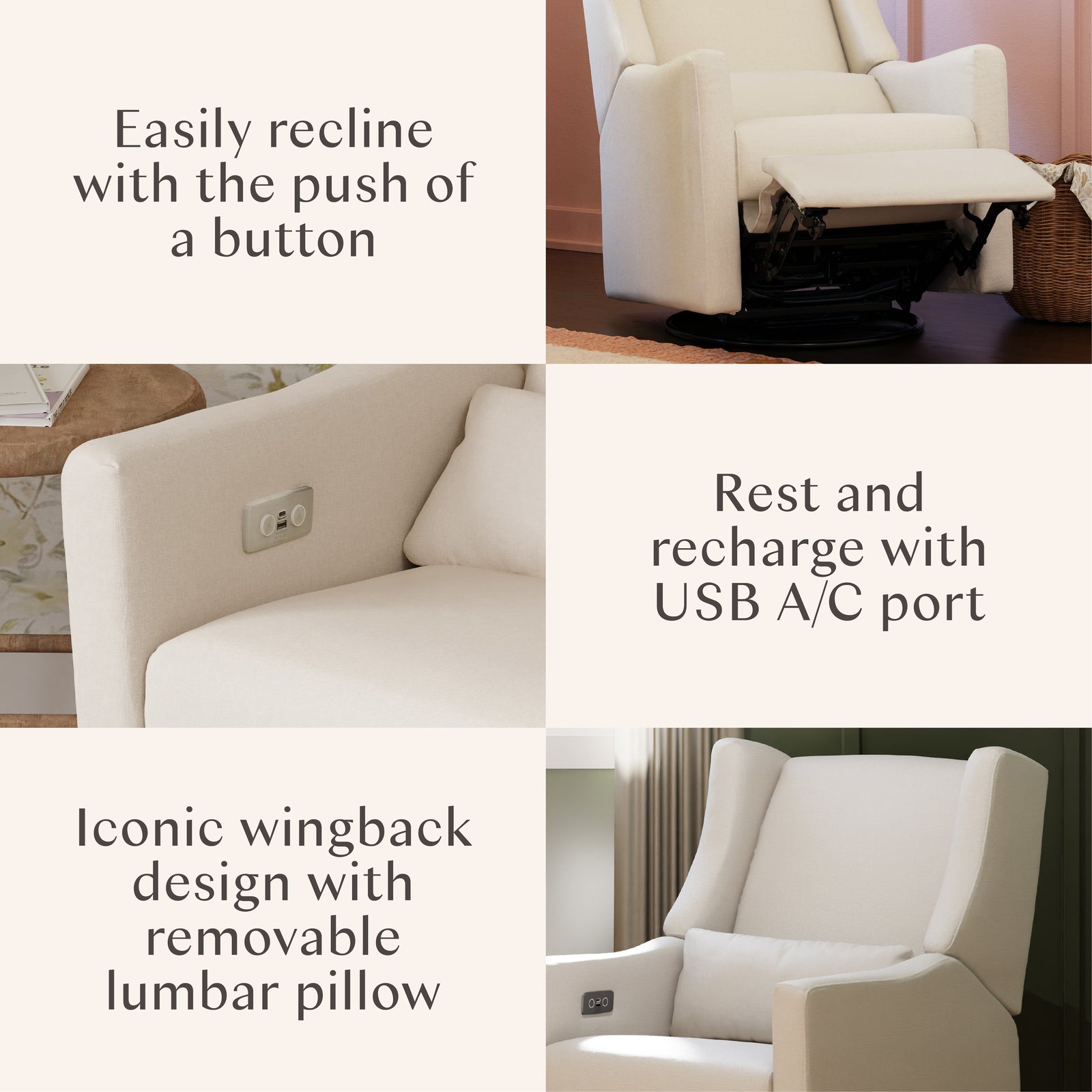 Kiwi Electronic Recliner + Swivel Glider | Eco-Performance Fabric