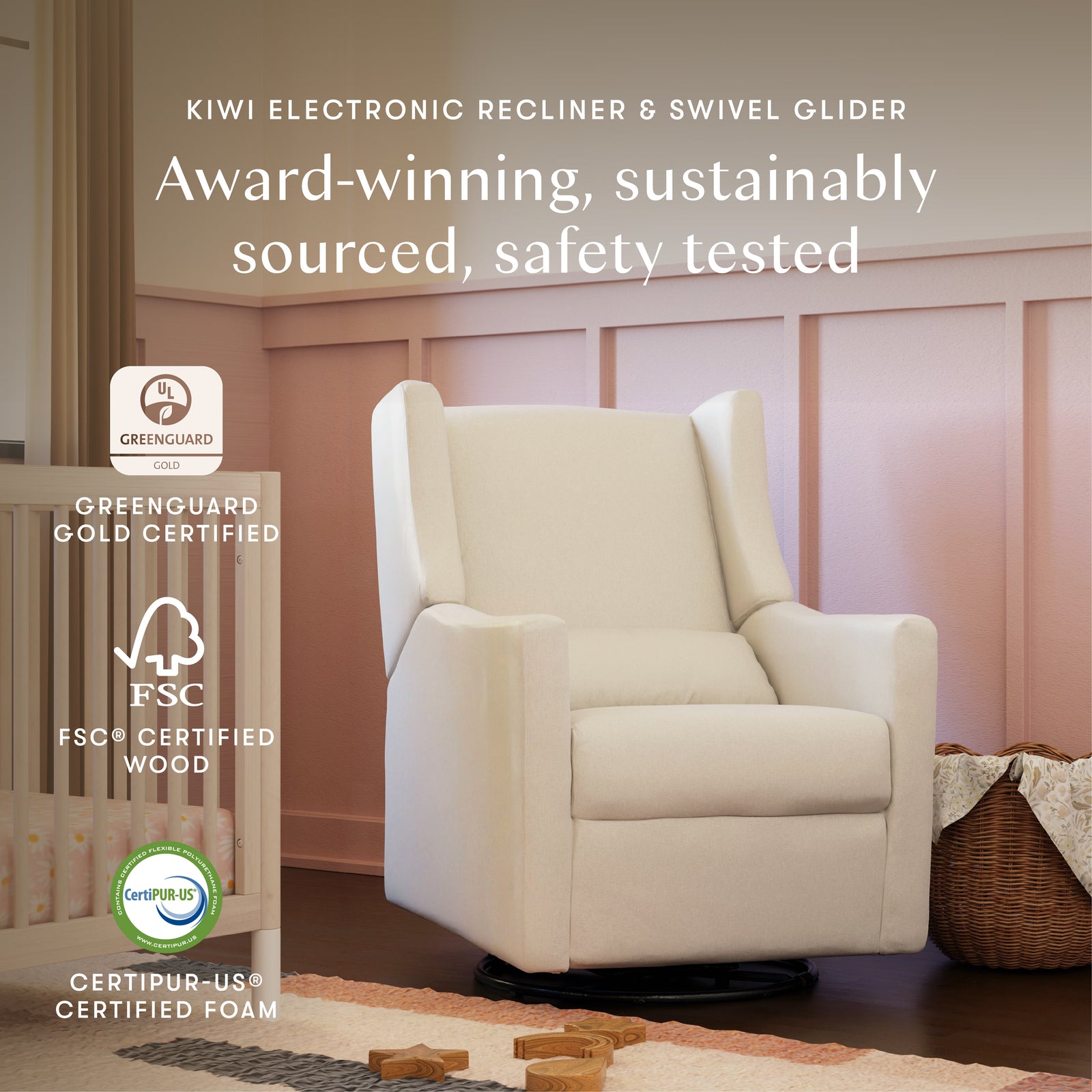 Kiwi Electronic Recliner + Swivel Glider | Eco-Performance Fabric