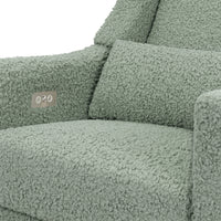 Kiwi Electronic Recliner + Swivel Glider | Teddy Loop w/ Light Wood Base