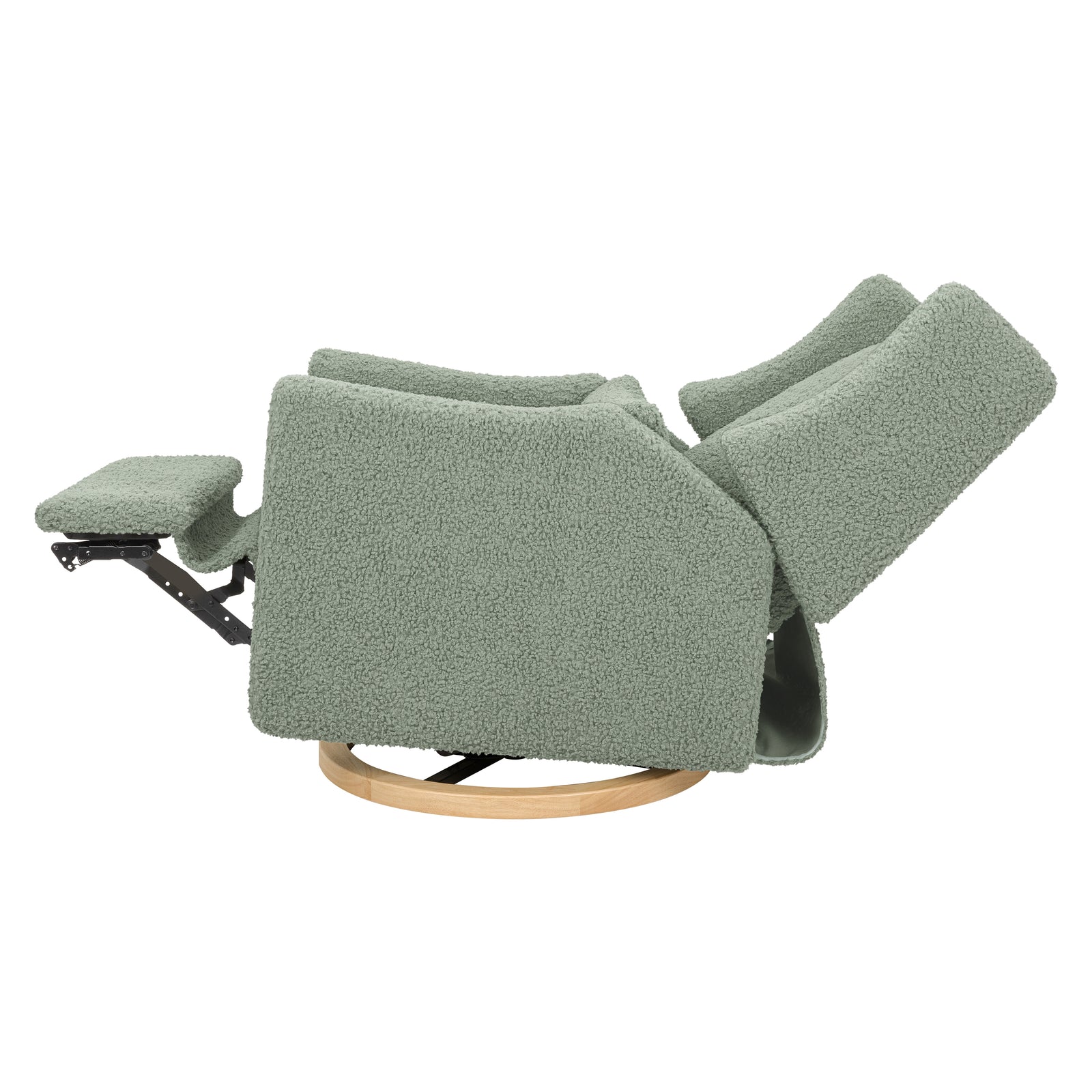 Kiwi Electronic Recliner + Swivel Glider | Teddy Loop w/ Light Wood Base