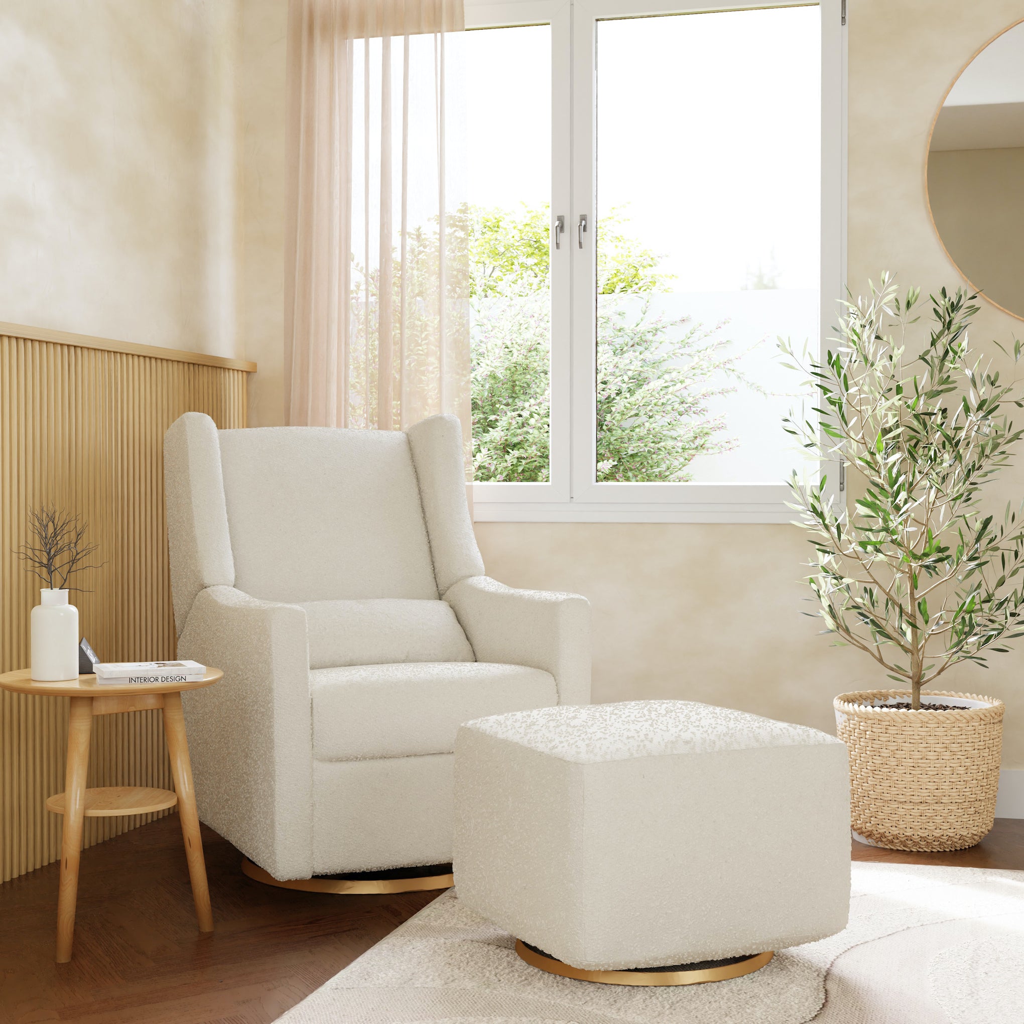 Adrian swivel glider online cream