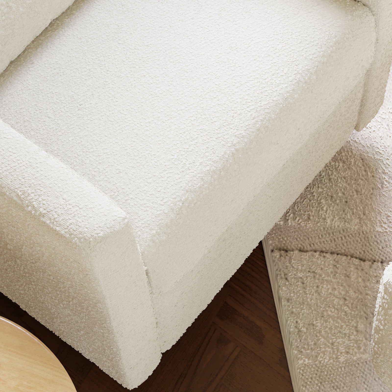 Kiwi Electronic Recliner + Swivel Glider | Ivory Boucle w/ Gold Base