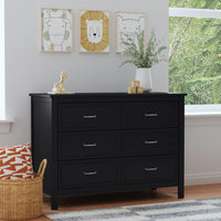 DaVinci Charlie 6 Drawer Double Dresser, Ebony