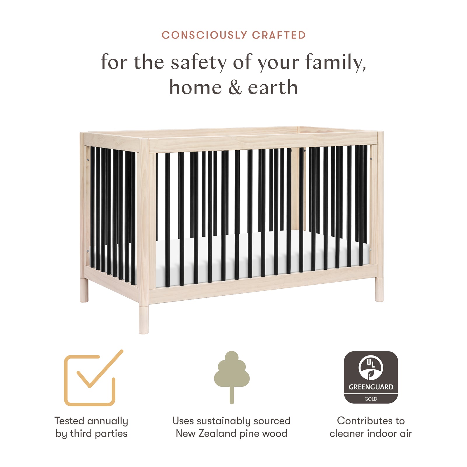 Gelato 4-in-1 Crib with Toddler Bed Conversion Kit