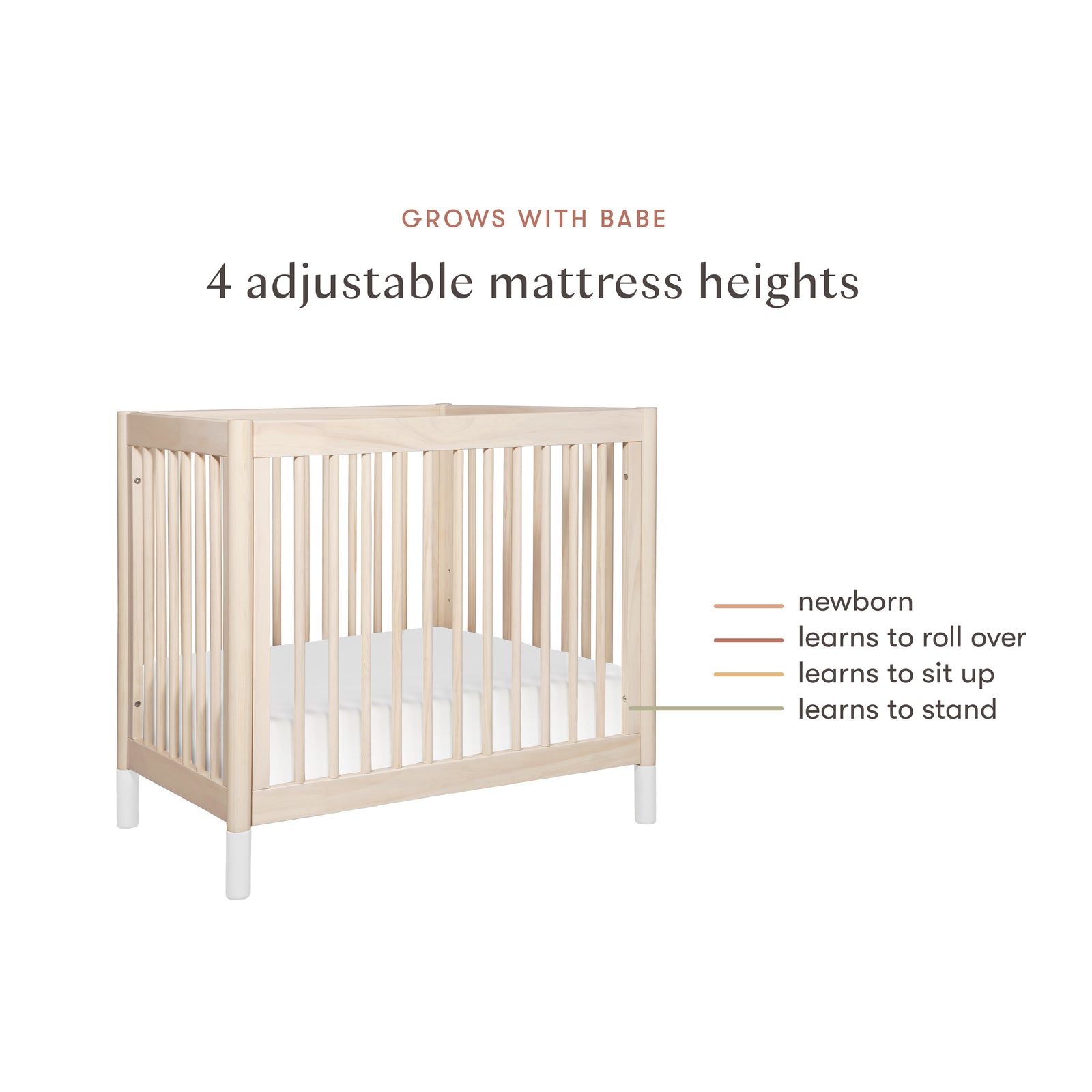 Gelato 4-in-1 Convertible Mini Crib