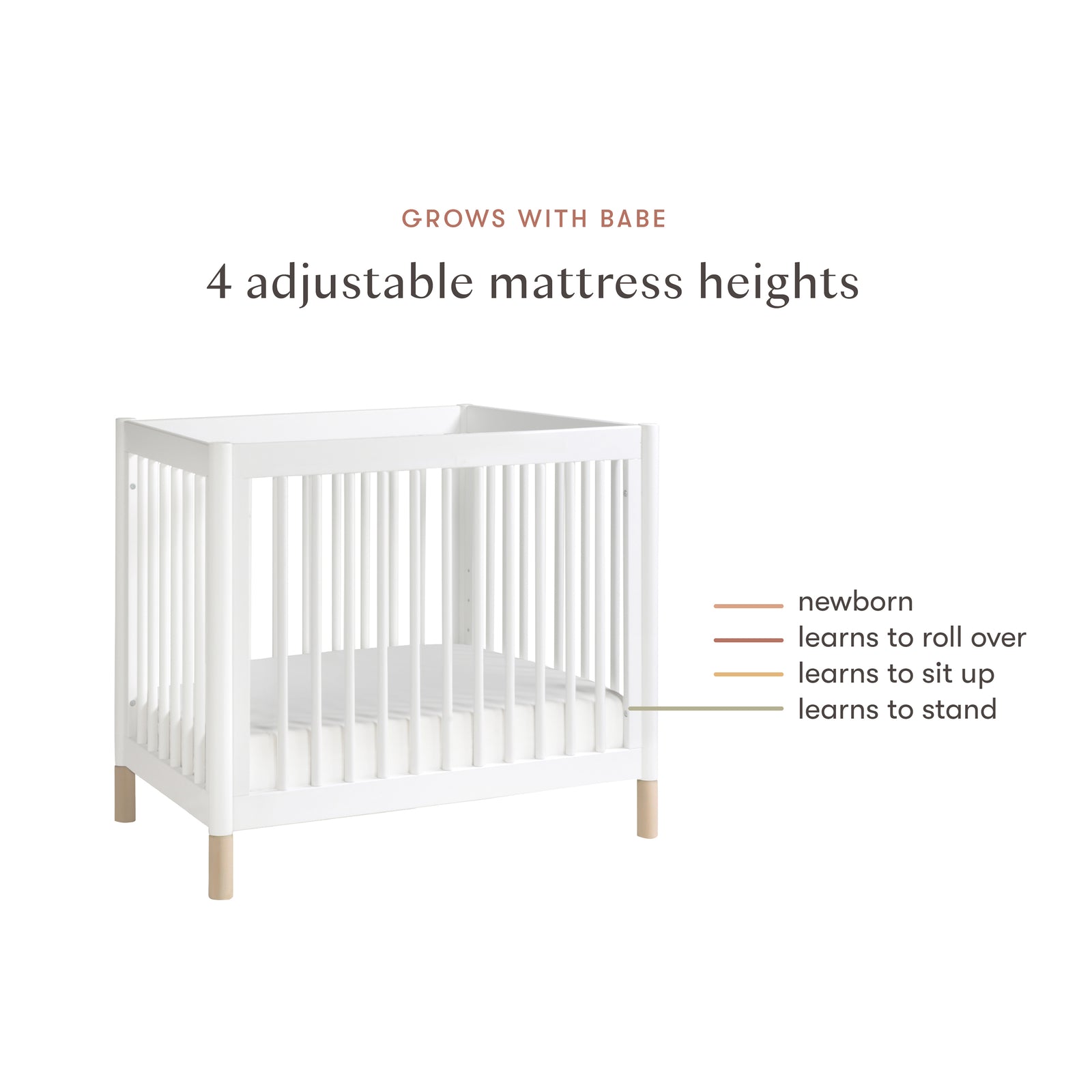 Gelato 4-in-1 Convertible Mini Crib