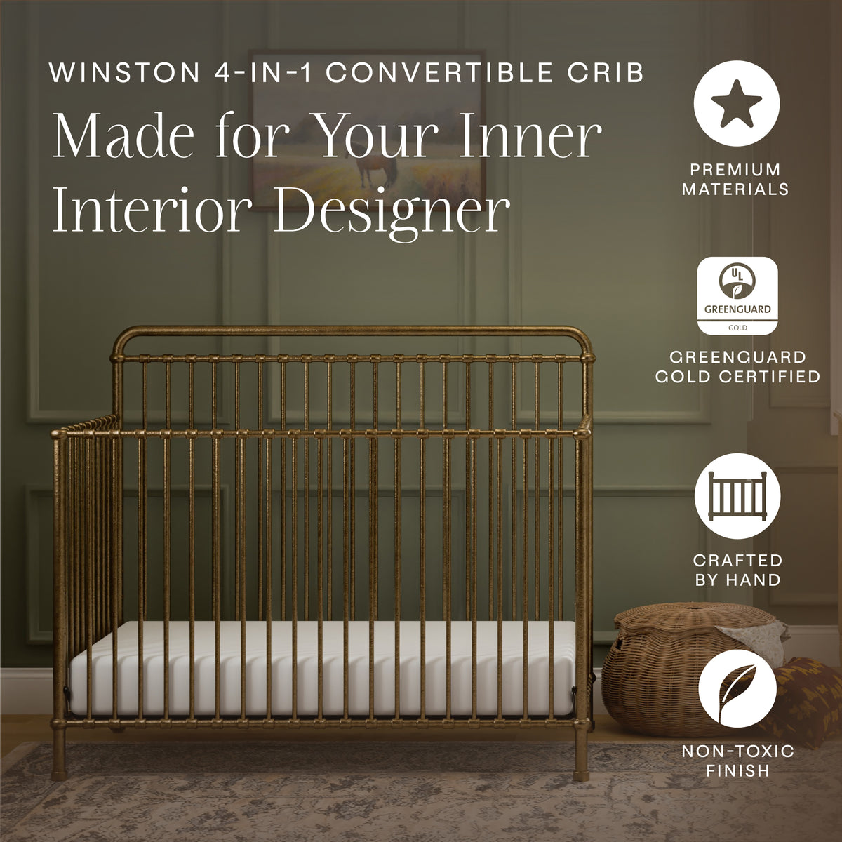 Winston 4-in-1 Convertible Crib