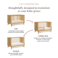 Peggy 3-in-1 Convertible Crib with Toddler Bed Conversion Kit